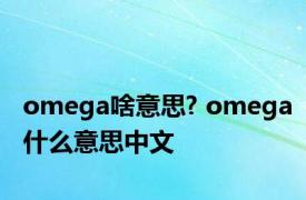 omega啥意思? omega什么意思中文 