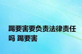 踢要害要负责法律责任吗 踢要害 