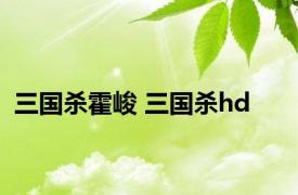 三国杀霍峻 三国杀hd 