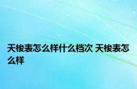 天梭表怎么样什么档次 天梭表怎么样 