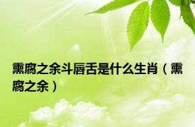 熏腐之余斗唇舌是什么生肖（熏腐之余）