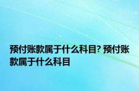 预付账款属于什么科目? 预付账款属于什么科目 