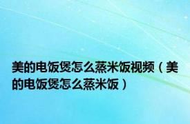 美的电饭煲怎么蒸米饭视频（美的电饭煲怎么蒸米饭）