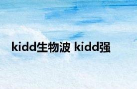 kidd生物波 kidd强 