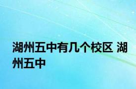 湖州五中有几个校区 湖州五中 