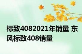 标致4082021年销量 东风标致408销量 