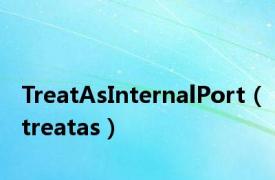 TreatAsInternalPort（treatas）