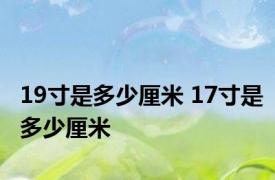 19寸是多少厘米 17寸是多少厘米 