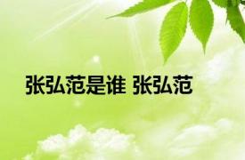 张弘范是谁 张弘范 