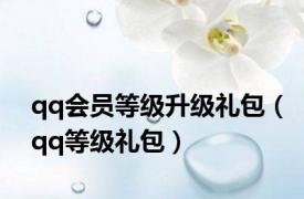 qq会员等级升级礼包（qq等级礼包）