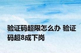 验证码超限怎么办 验证码超8成下岗 