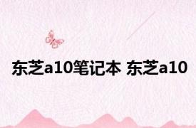 东芝a10笔记本 东芝a10 