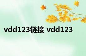 vdd123链接 vdd123 