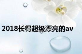 2018长得超级漂亮的av