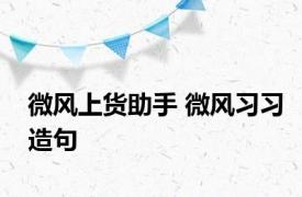 微风上货助手 微风习习造句 