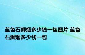 蓝色石狮烟多少钱一包图片 蓝色石狮烟多少钱一包 