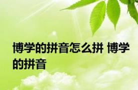 博学的拼音怎么拼 博学的拼音 