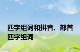 匹字组词和拼音、部首 匹字组词 