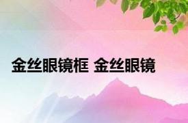 金丝眼镜框 金丝眼镜 