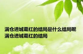 满仓进城葛红的结局是什么结局呢 满仓进城葛红的结局 