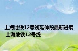 上海地铁12号线延伸段最新进展 上海地铁12号线 