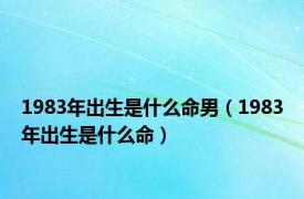 1983年出生是什么命男（1983年出生是什么命）