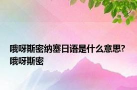 哦呀斯密纳塞日语是什么意思? 哦呀斯密 