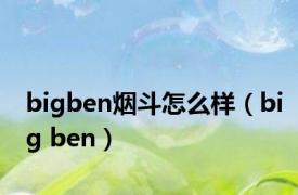 bigben烟斗怎么样（big ben）