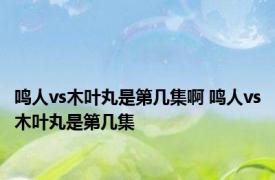 鸣人vs木叶丸是第几集啊 鸣人vs木叶丸是第几集 