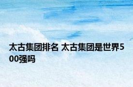 太古集团排名 太古集团是世界500强吗 