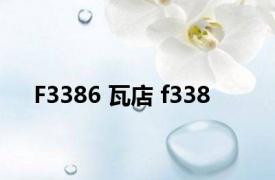 F3386 瓦店 f338 