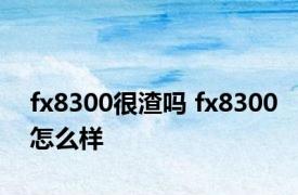 fx8300很渣吗 fx8300怎么样 