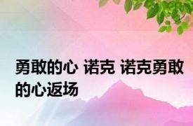 勇敢的心 诺克 诺克勇敢的心返场 