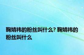 鞠婧祎的粉丝叫什么? 鞠婧祎的粉丝叫什么 