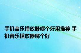 手机音乐播放器哪个好用推荐 手机音乐播放器哪个好 