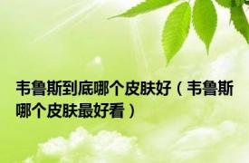 韦鲁斯到底哪个皮肤好（韦鲁斯哪个皮肤最好看）