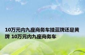 10万元内九座商务车挂蓝牌还是黄牌 10万元内九座商务车 