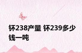 钚238产量 钚239多少钱一吨 