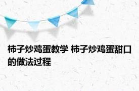 柿子炒鸡蛋教学 柿子炒鸡蛋甜口的做法过程 