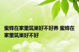 蜜蜂在家里筑巢好不好养 蜜蜂在家里筑巢好不好 