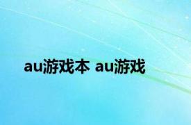 au游戏本 au游戏 