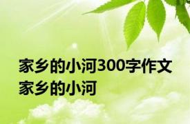 家乡的小河300字作文 家乡的小河 