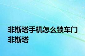 非斯塔手机怎么锁车门 非斯塔 