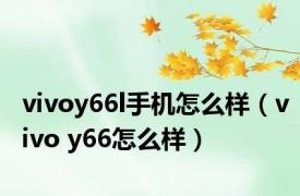 vivoy66l手机怎么样（vivo y66怎么样）