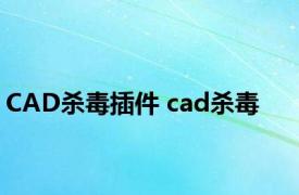 CAD杀毒插件 cad杀毒 