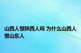 山西人恨陕西人吗 为什么山西人恨山东人 