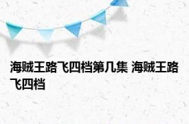 海贼王路飞四档第几集 海贼王路飞四档 