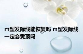 m型发际线能恢复吗 m型发际线一定会秃顶吗 