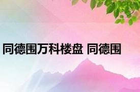 同德围万科楼盘 同德围 