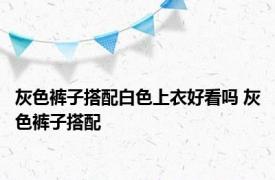 灰色裤子搭配白色上衣好看吗 灰色裤子搭配 